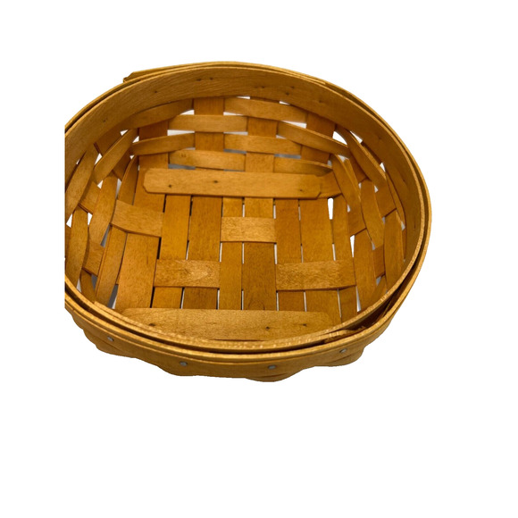 2001 Longaberger Small Catch All Basket #15083 w/Protector 7.25"RD x 2.25"H - Picture 3 of 4